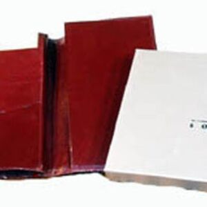 PASSPORT & CREDIT CARD HOLDER, CALF LEATHER by FOURNIER, BURGUNDY, 7 x 4 INCHES,